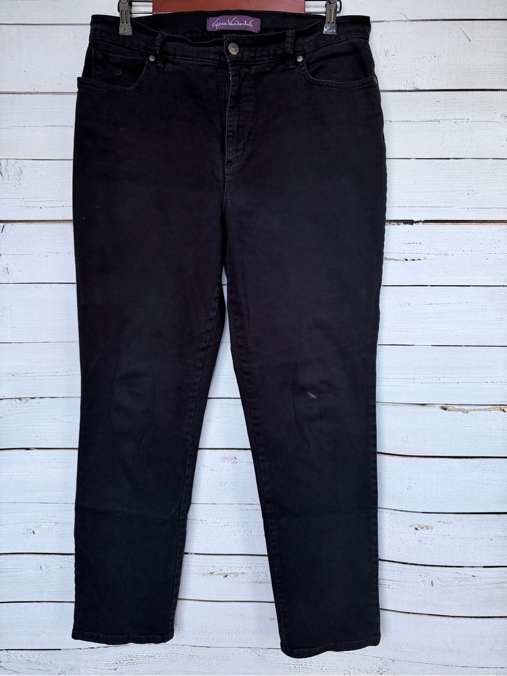 Gloria Vanderbilt High Rise Tapered Straight Leg Denim Jeans Size 12